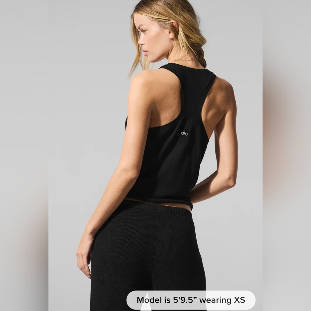 ALO Supernatural Henley Knit Tank Top Small - Picture 5 of 11